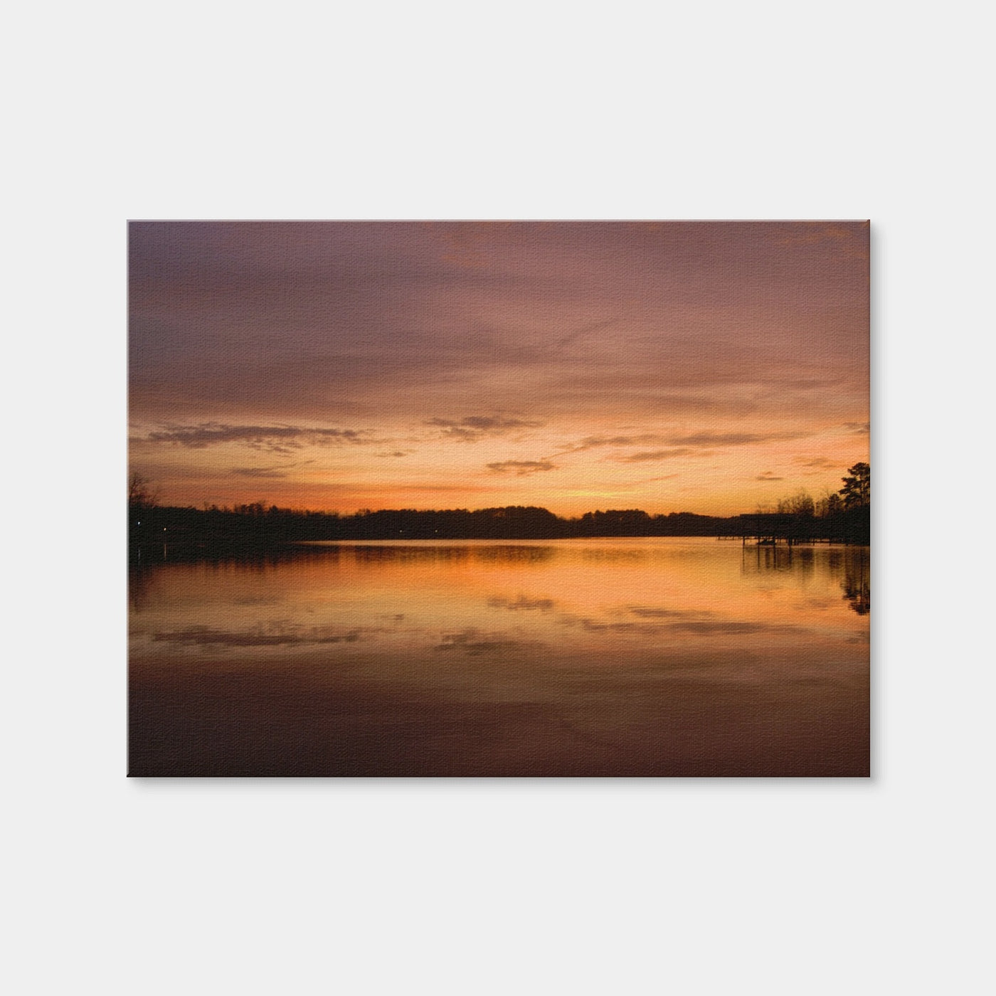 AUTO-MOCKUP WHITE | Lake Weiss Sunrise | 1 Piece | Gallery Wrap Canvas | group=4x3