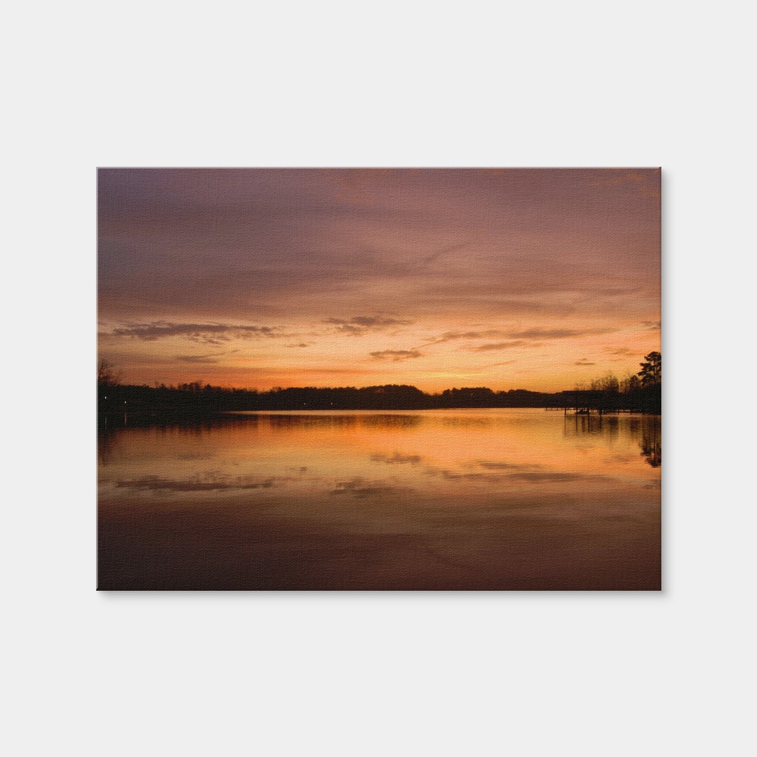 AUTO-MOCKUP WHITE | Lake Weiss Sunrise | 1 Piece | Gallery Wrap Canvas | group=4x3