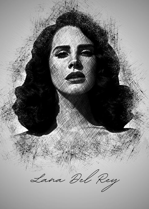 Lana Del Rey Sketch Wall Art