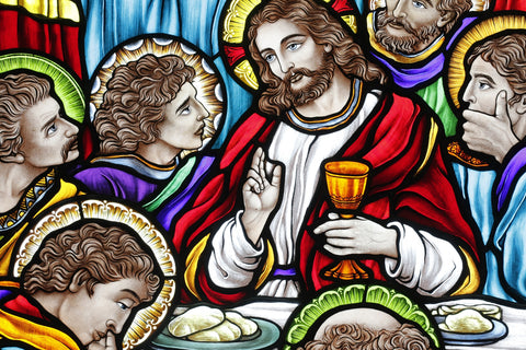 Last Supper Stained Glass Wall Art