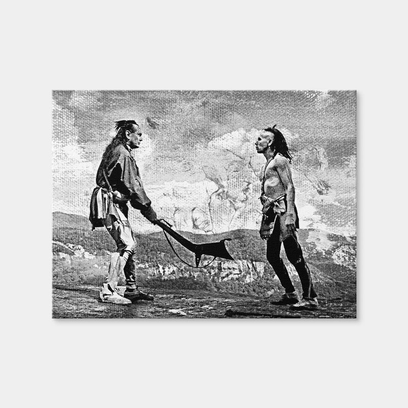 AUTO-MOCKUP WHITE | Last of the Mohicans Grayscale | 1 Piece | Gallery Wrap Canvas | group=4x3