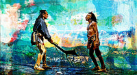 Last of the Mohicans Vintage Blues Wall Art