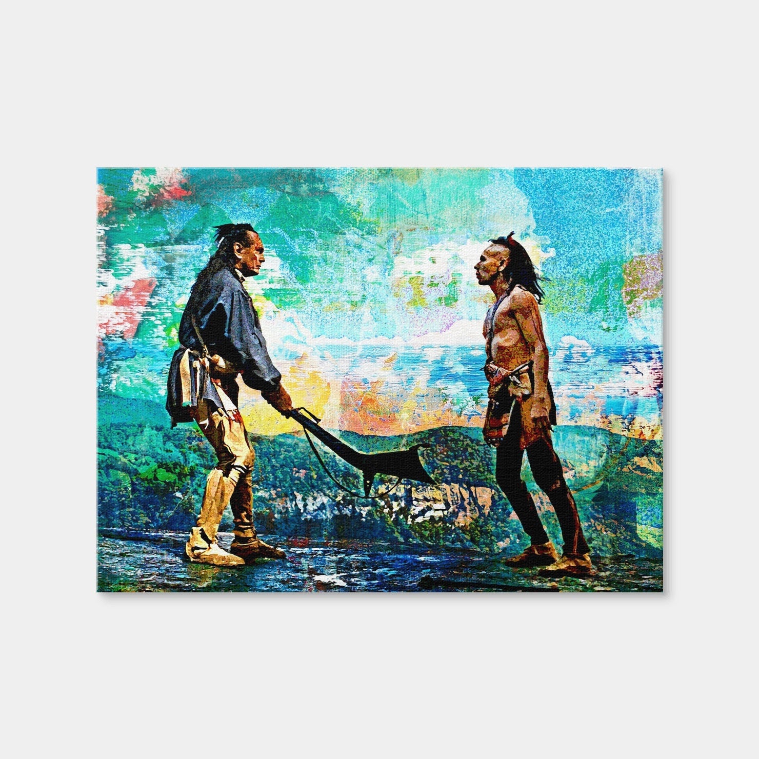 AUTO-MOCKUP WHITE | Last of the Mohicans Vintage Blues | 1 Piece | Gallery Wrap Canvas | group=4x3