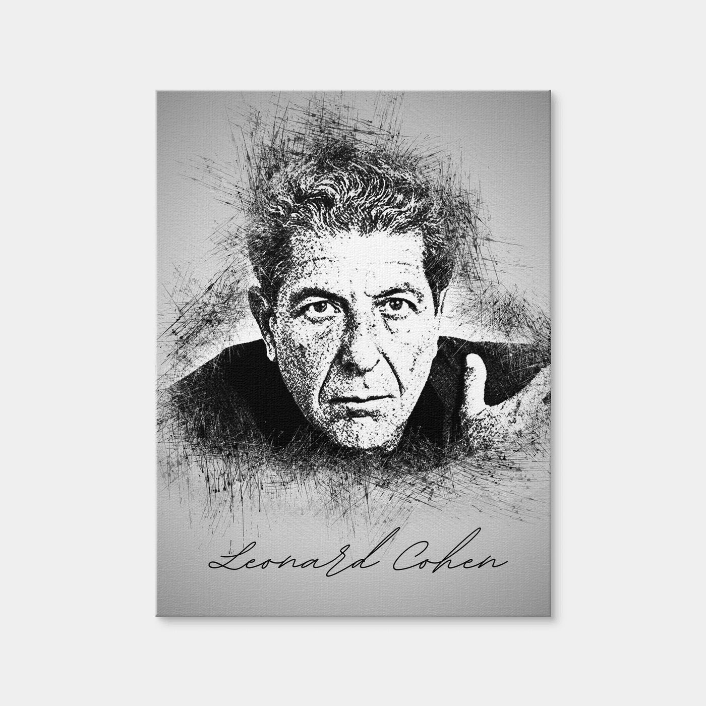 AUTO-MOCKUP WHITE | Leonard Cohen | 1 Piece | Gallery Wrap Canvas | group=3x4