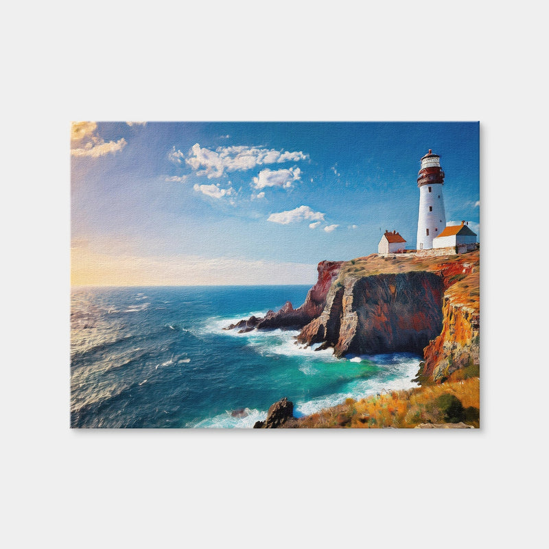 AUTO-MOCKUP WHITE | Lighthouse on the Cliffs | 1 Piece | Gallery Wrap Canvas | group=4x3