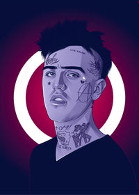 Lil Peep Blue Wall Art
