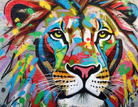Lion Graffiti Wall Art