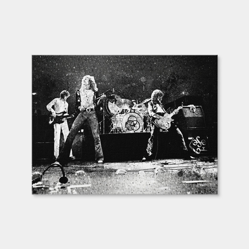 AUTO-MOCKUP WHITE | Live Led Zeppelin Grayscale | 1 Piece | Gallery Wrap Canvas | group=4x3