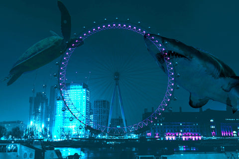 London Eye Manipulation Wall Art