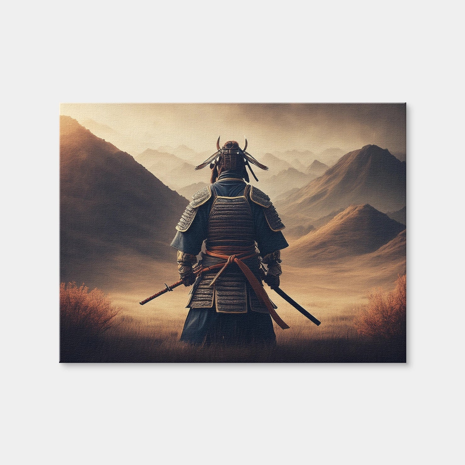 AUTO-MOCKUP WHITE | Lone Samurai Warrior | 1 Piece | Gallery Wrap Canvas | group=4x3