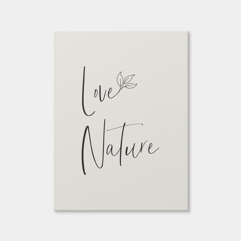 AUTO-MOCKUP WHITE | Love Nature - Minimalist | 1 Piece | Gallery Wrap Canvas | group=3x4