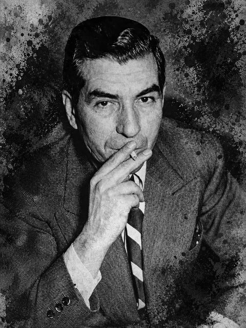 Lucky Luciano Grayscale Wall Art