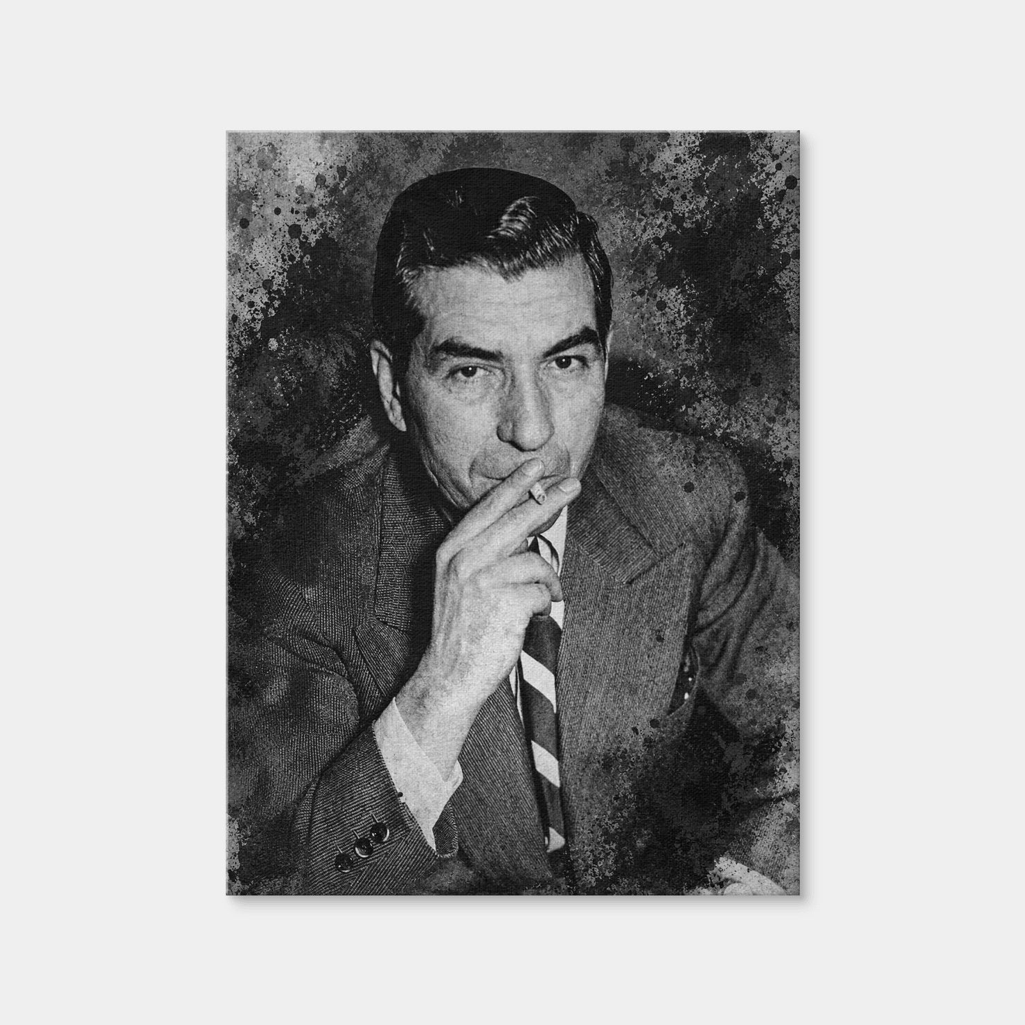 AUTO-MOCKUP WHITE | Lucky Luciano Grayscale | 1 Piece | Gallery Wrap Canvas | group=3x4