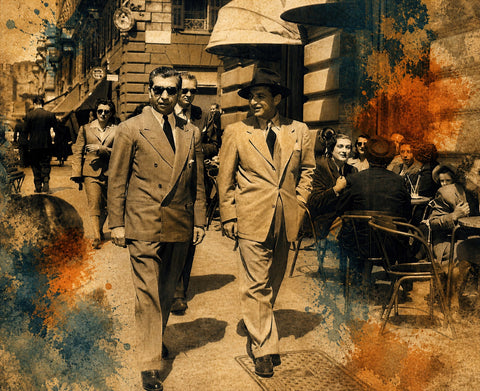 Lucky Luciano Walking in New York Wall Art