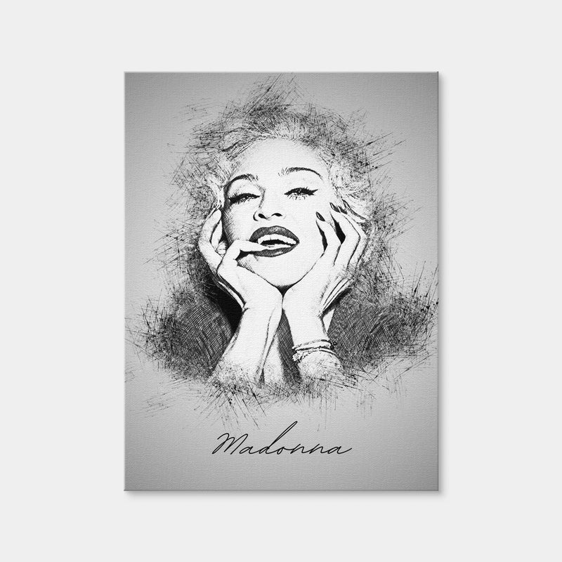 AUTO-MOCKUP WHITE | Madonna Sketch | 1 Piece | Gallery Wrap Canvas | group=3x4