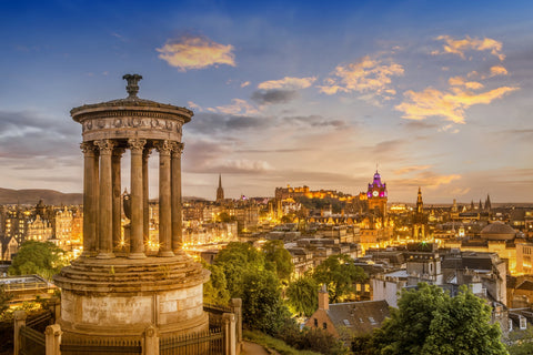 Magical sunset over Edinburgh Wall Art