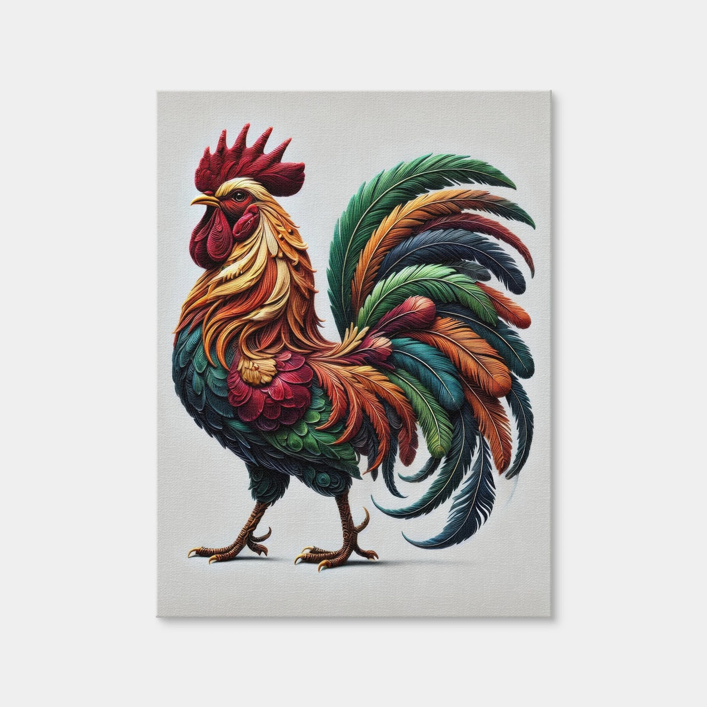 AUTO-MOCKUP WHITE | Majestic Rooster | 1 Piece | Gallery Wrap Canvas | group=3x4