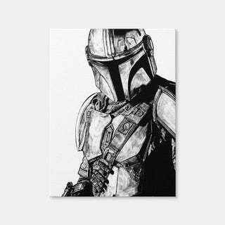 AUTO-MOCKUP WHITE | Mando Grayscale | 1 Piece | Gallery Wrap Canvas | group=3x4