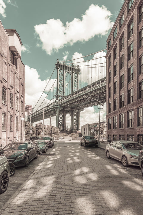 Manhattan Bridge urban vintage style Wall Art