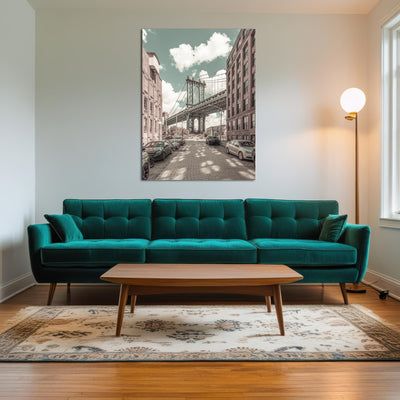AUTO-MOCKUP ROOM | Manhattan Bridge urban vintage style