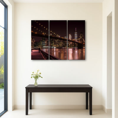 AUTO-MOCKUP ROOM | Manhattan Skyline & Brooklyn Bridge Sunset