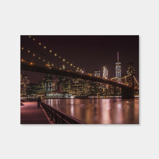 AUTO-MOCKUP WHITE | Manhattan Skyline & Brooklyn Bridge Sunset | 1 Piece | Gallery Wrap Canvas | group=4x3
