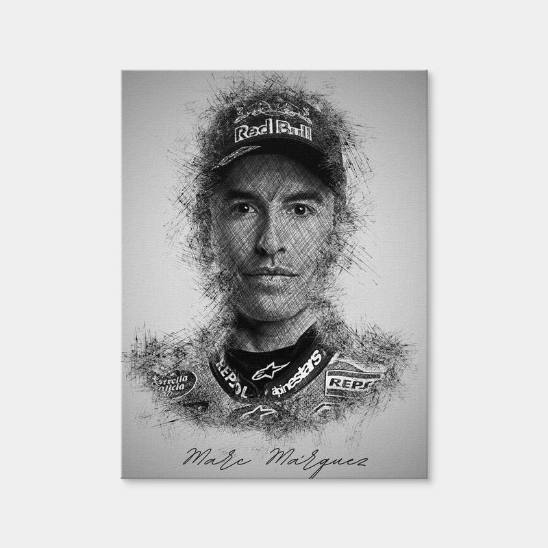 AUTO-MOCKUP WHITE | Marc Marquez | 1 Piece | Gallery Wrap Canvas | group=3x4