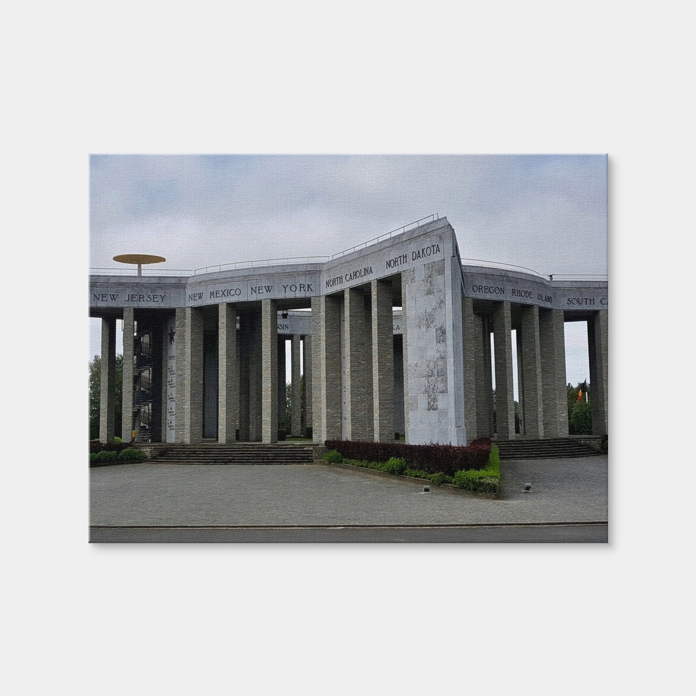 AUTO-MOCKUP WHITE | Mardasson Memorial - Battle of the Bulge | 1 Piece | Gallery Wrap Canvas | group=4x3