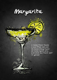 Margarita Recipe Wall Art