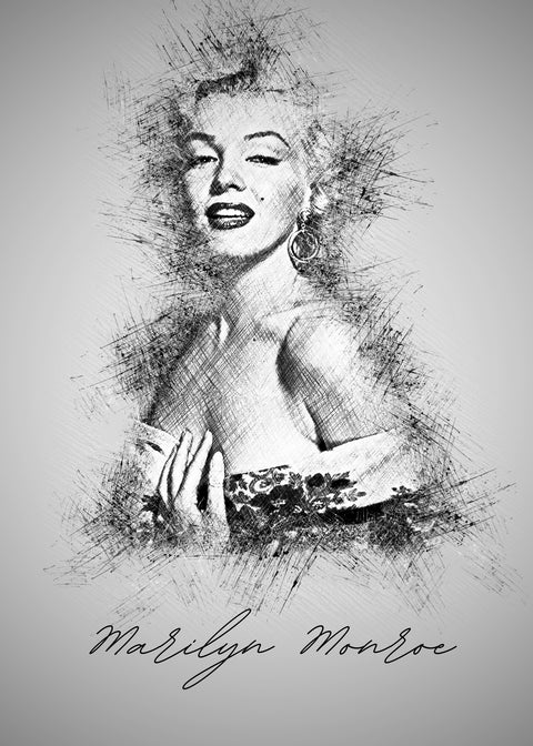 Marilyn Monroe Sketch Wall Art