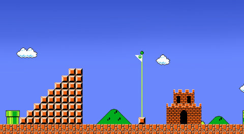 Mario Bros Finish Line Wall Art