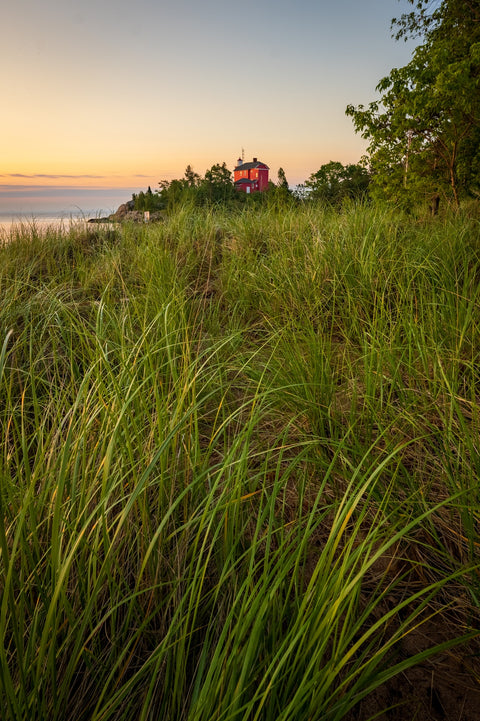 Marquette Harbor Lighthouse Morning Wall Art