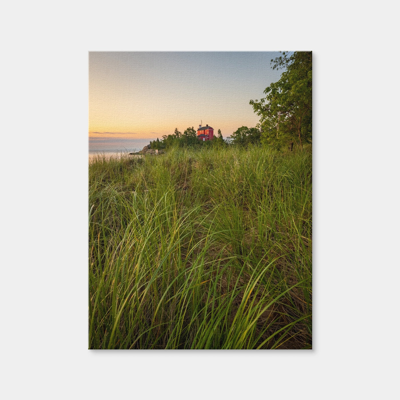 AUTO-MOCKUP WHITE | Marquette Harbor Lighthouse Morning | 1 Piece | Gallery Wrap Canvas | group=3x4
