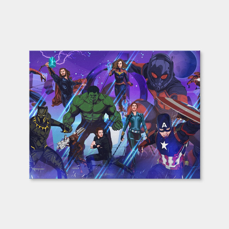 AUTO-MOCKUP WHITE | Marvel Character Collage | 1 Piece | Gallery Wrap Canvas | group=4x3