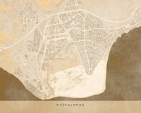 Maspalomas Map Wall Art