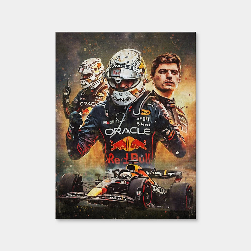 AUTO-MOCKUP WHITE | Max Verstappen F1 | 1 Piece | Gallery Wrap Canvas | group=3x4