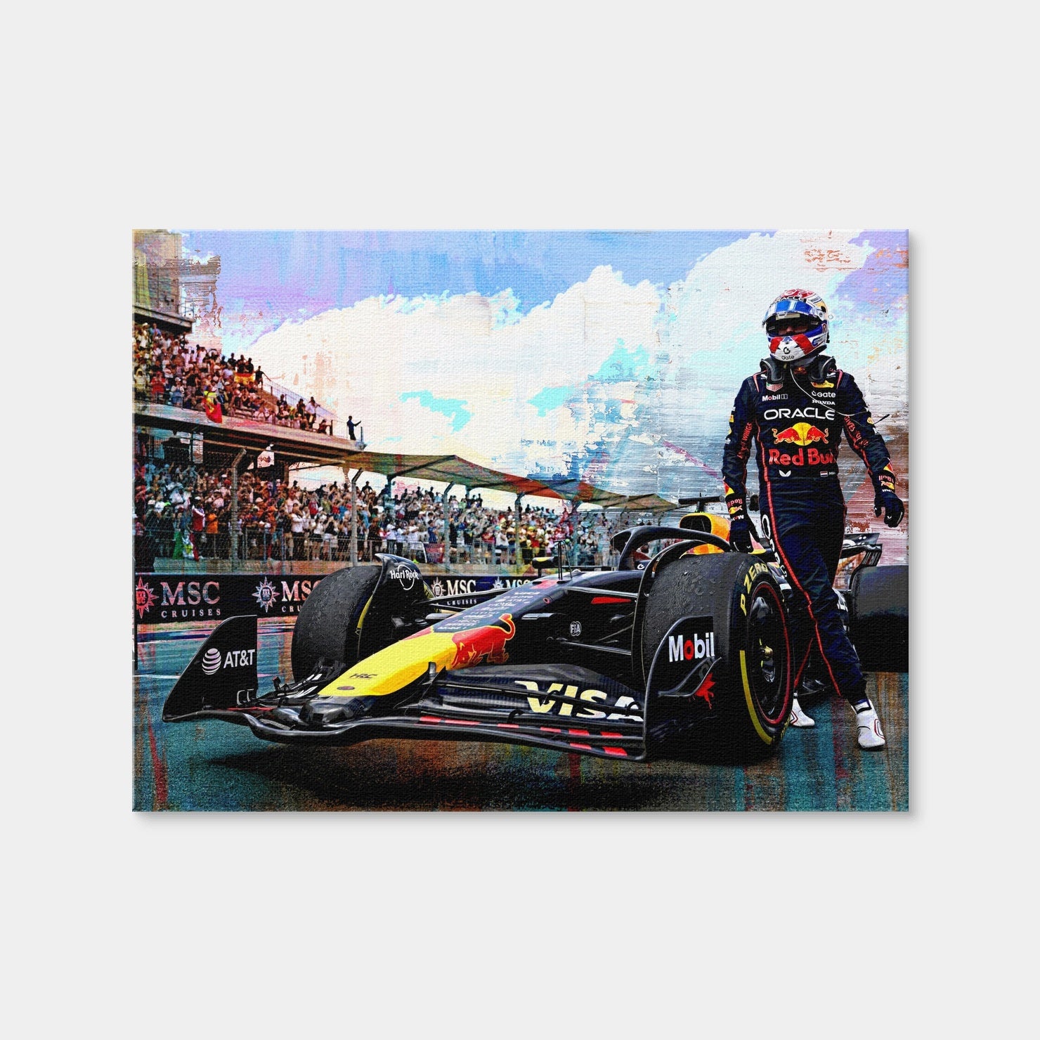 AUTO-MOCKUP WHITE | Max Verstappen | 1 Piece | Gallery Wrap Canvas | group=4x3