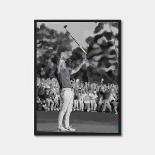 AUTO-MOCKUP WHITE | Mcilroy Masters Champion | 1 Piece | Black Framed Canvas | group=3x4