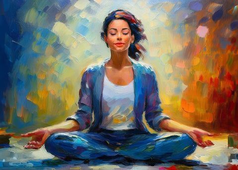 Meditating Woman Wall Art