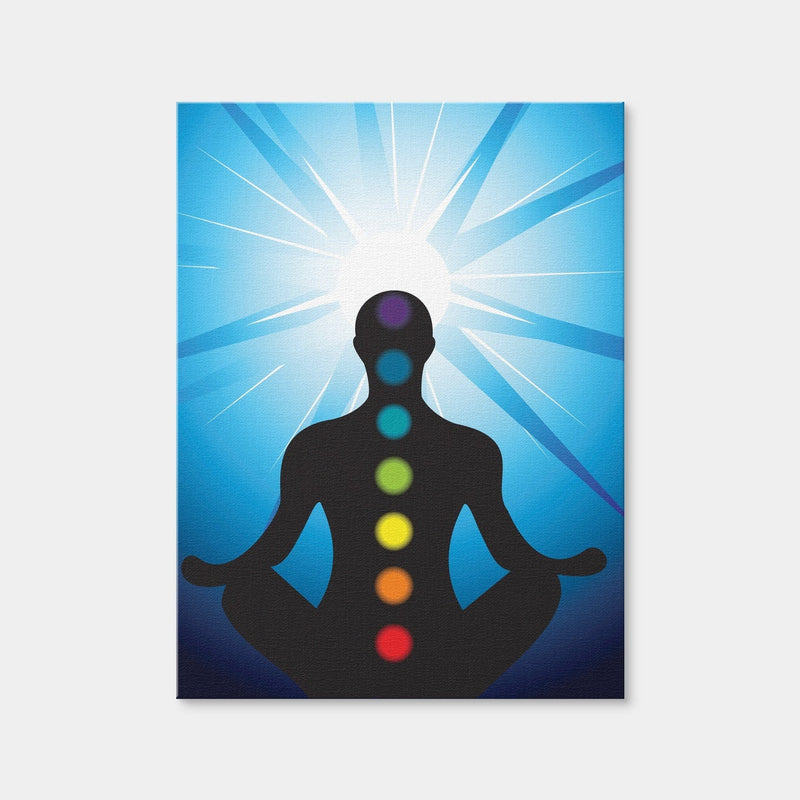 AUTO-MOCKUP WHITE | Meditating with Chakra | 1 Piece | Gallery Wrap Canvas | group=3x4