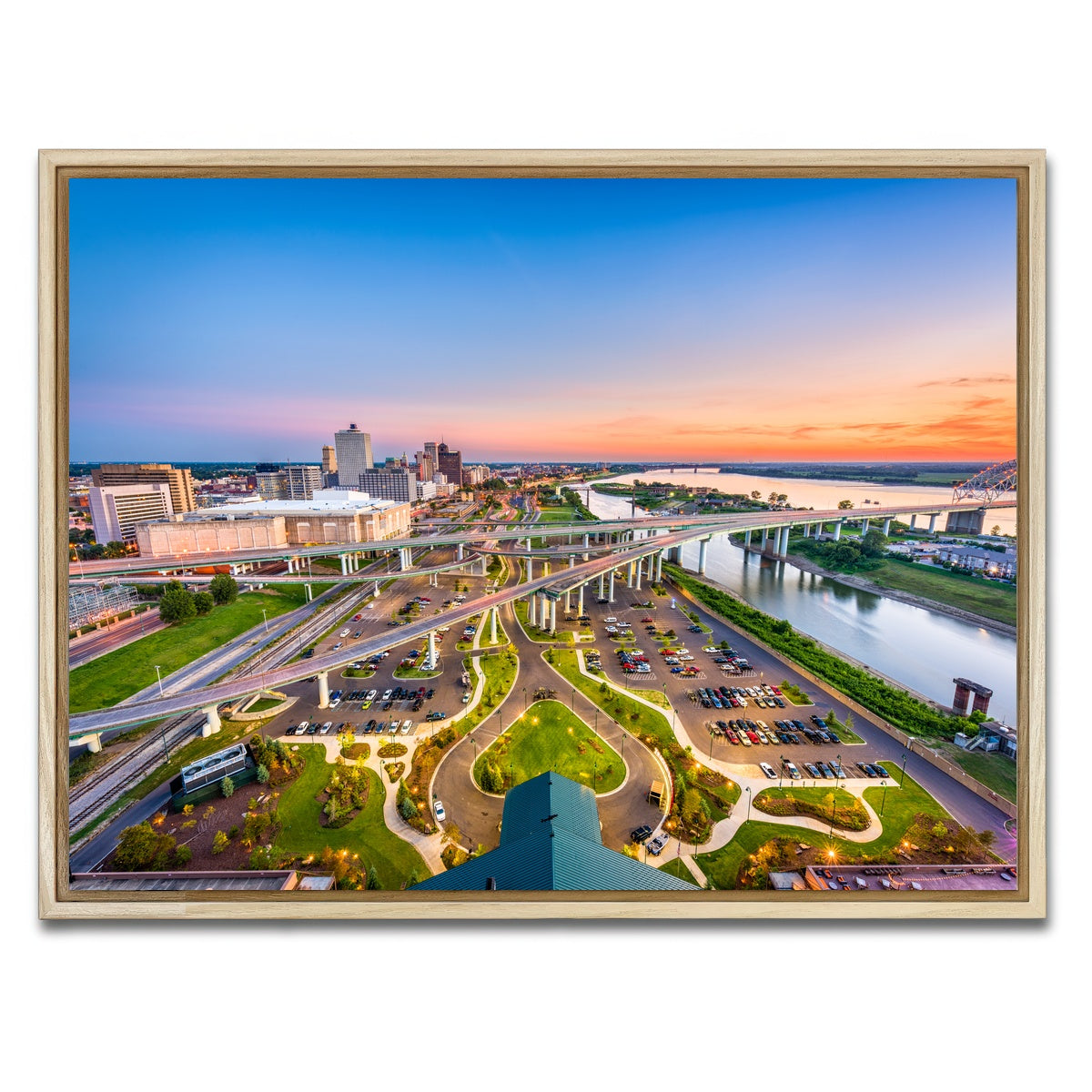 AUTO-MOCKUP WHITE | Memphis Aerial | 1 Piece | Natural Framed Canvas | group=4x3