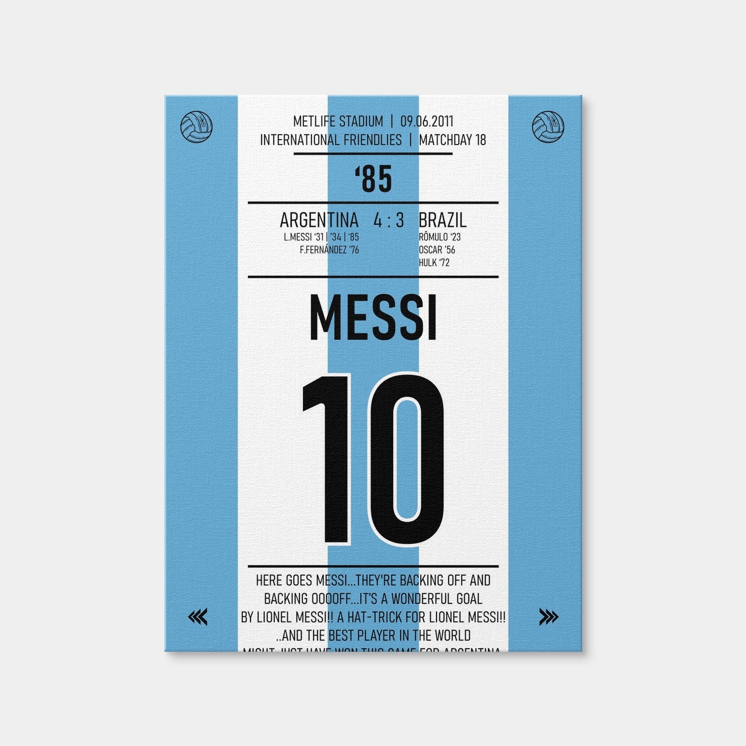 AUTO-MOCKUP WHITE | Messi Argentina | 1 Piece | Gallery Wrap Canvas | group=3x4