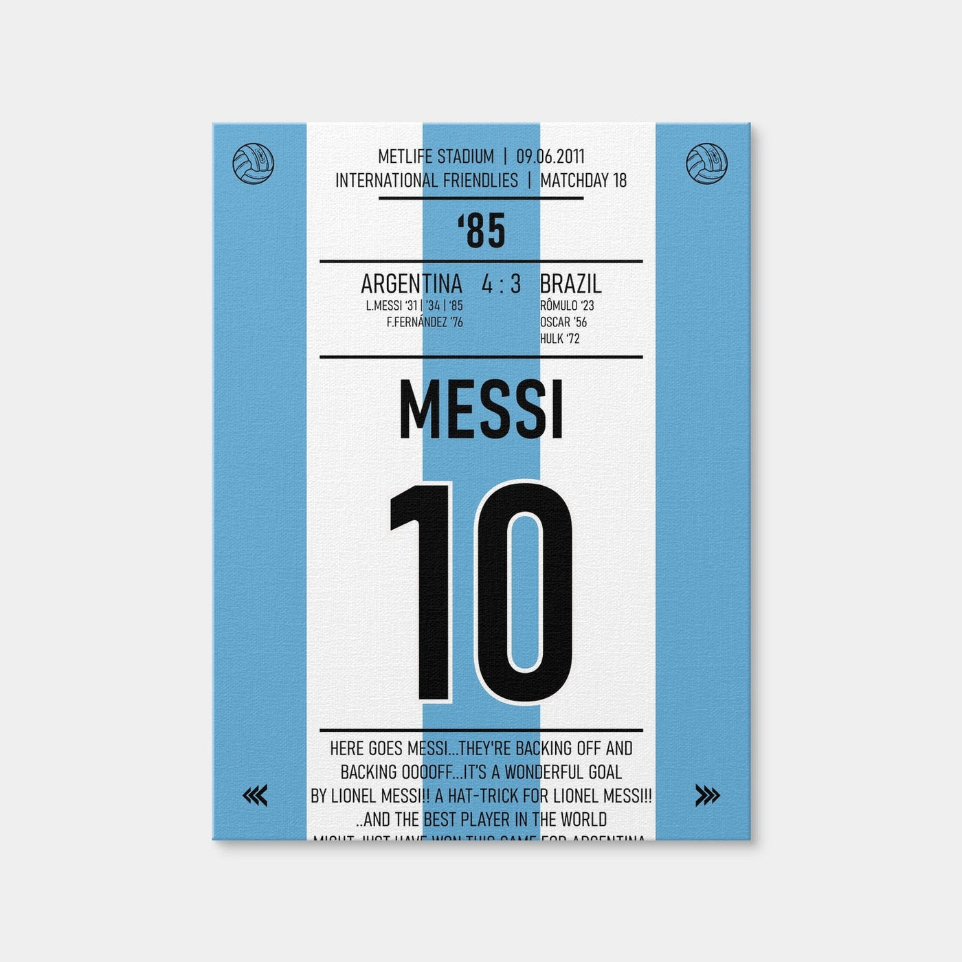 AUTO-MOCKUP WHITE | Messi Argentina | 1 Piece | Gallery Wrap Canvas | group=3x4