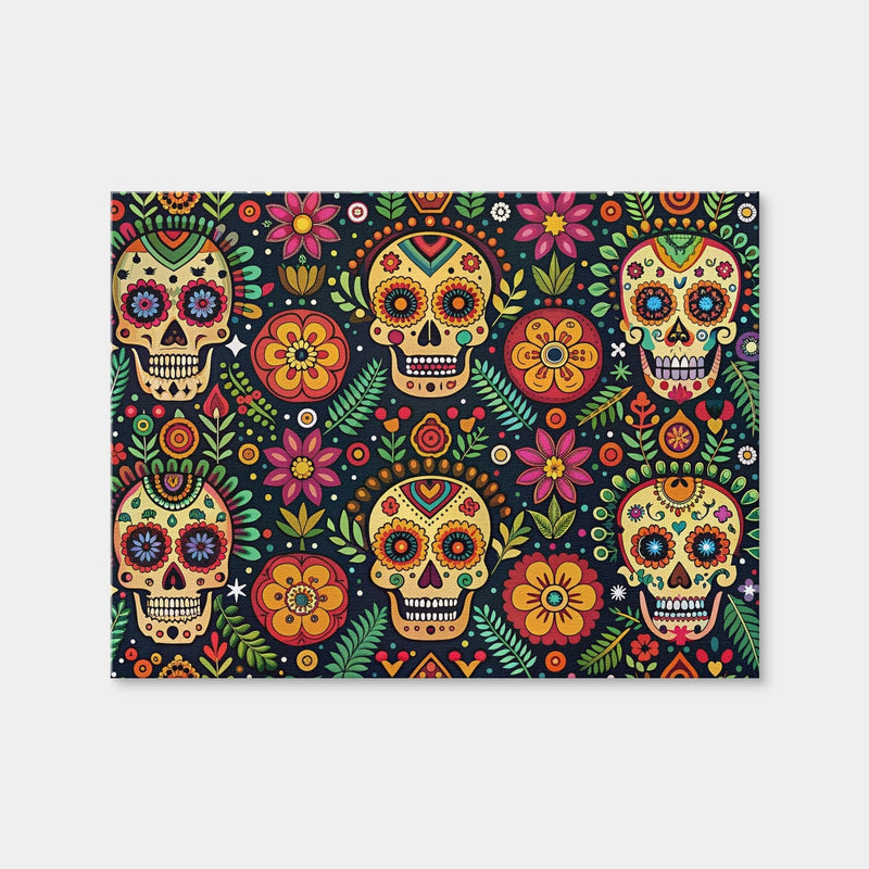 AUTO-MOCKUP WHITE | Mexican ethnic pattern | 1 Piece | Gallery Wrap Canvas | group=4x3