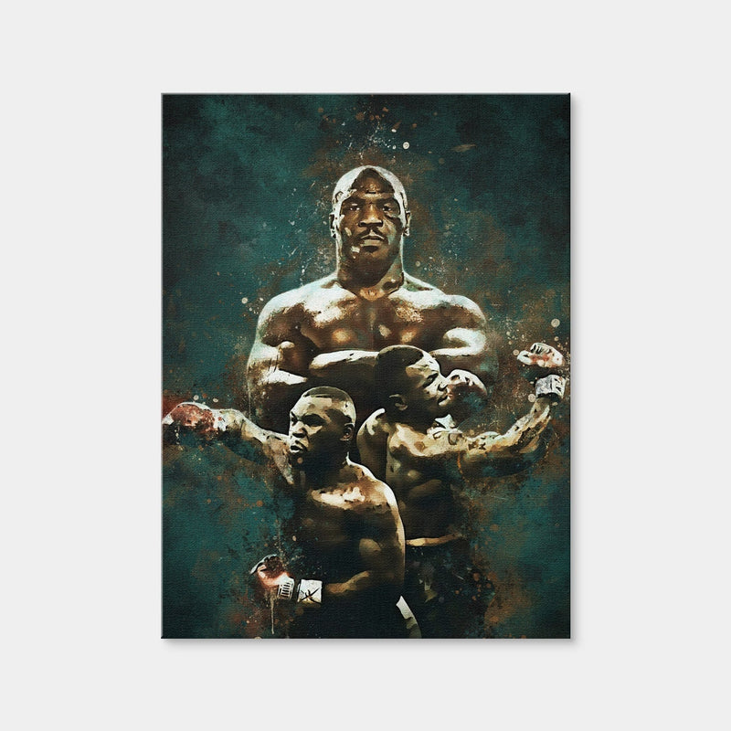 AUTO-MOCKUP WHITE | Mike Tyson Painting | 1 Piece | Gallery Wrap Canvas | group=3x4