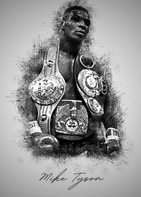 Mike Tyson Sketchy Wall Art