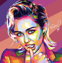 Miley Cyrus Colorful Wall Art