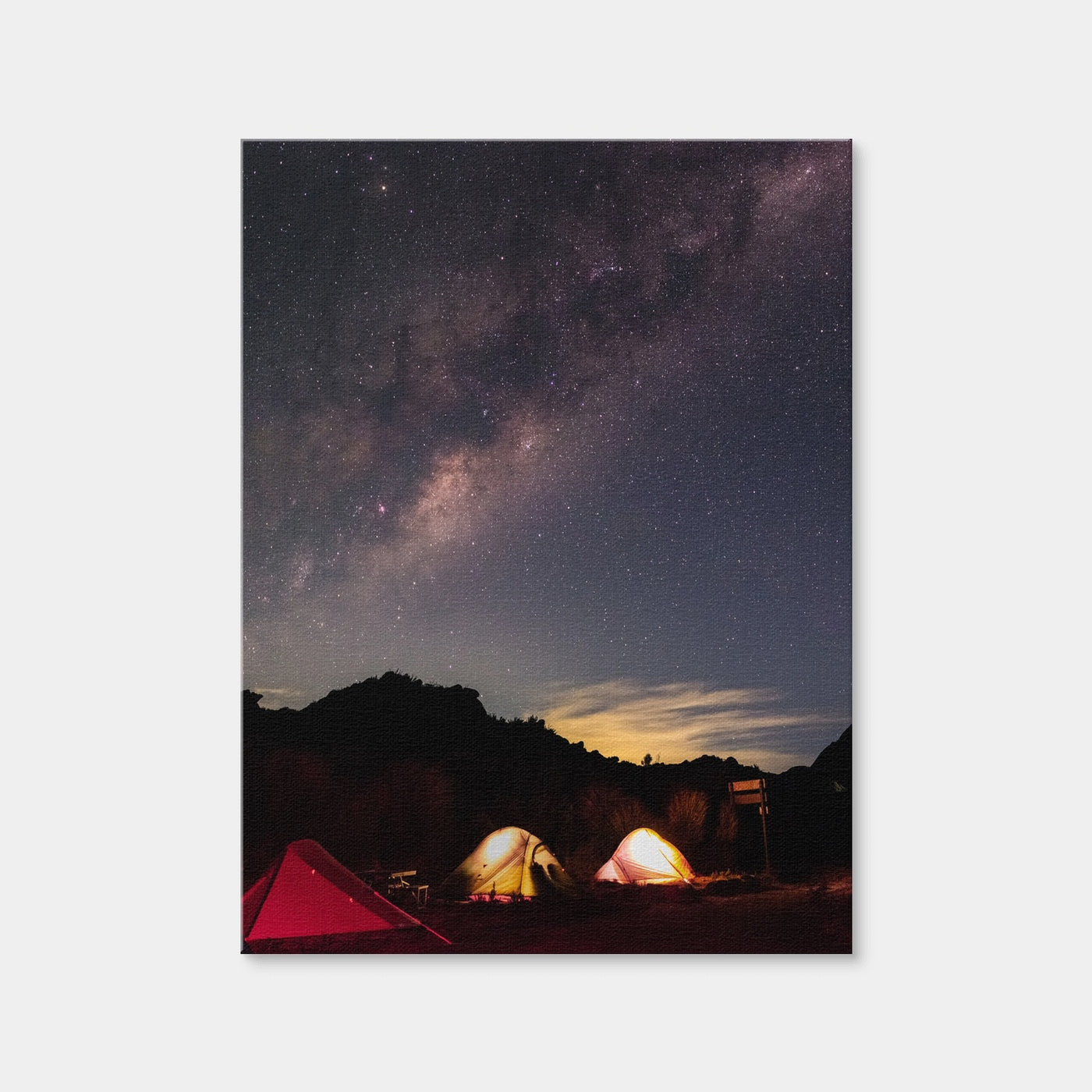 AUTO-MOCKUP WHITE | Milky Way and Camp | 1 Piece | Gallery Wrap Canvas | group=3x4