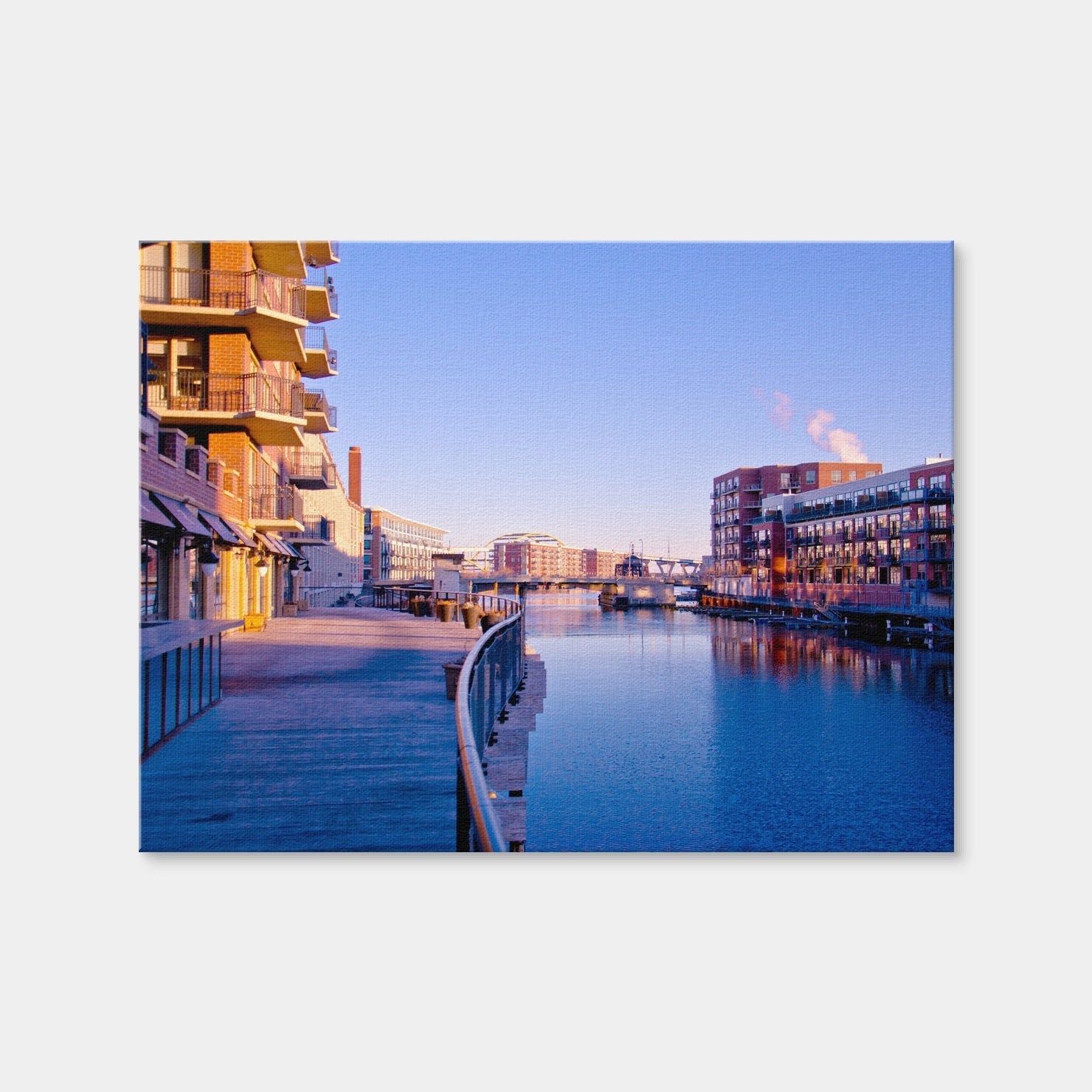 AUTO-MOCKUP WHITE | Milwaukee Third Ward Riverwalk | 1 Piece | Gallery Wrap Canvas | group=4x3