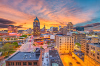Milwaukee skyline at dusk Wall Art